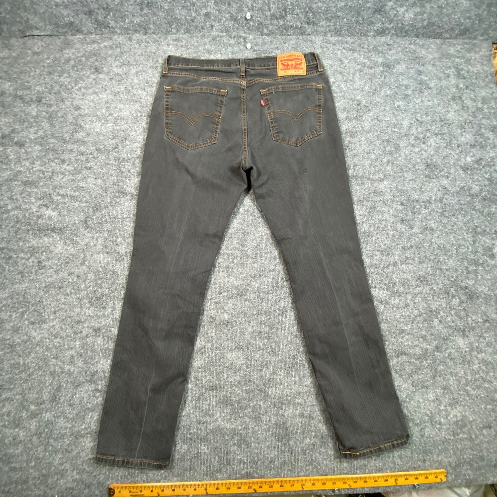 Levis 511 Slim Fit Jeans Mens 36x32 Charcoal Gray Denim 04511-0250